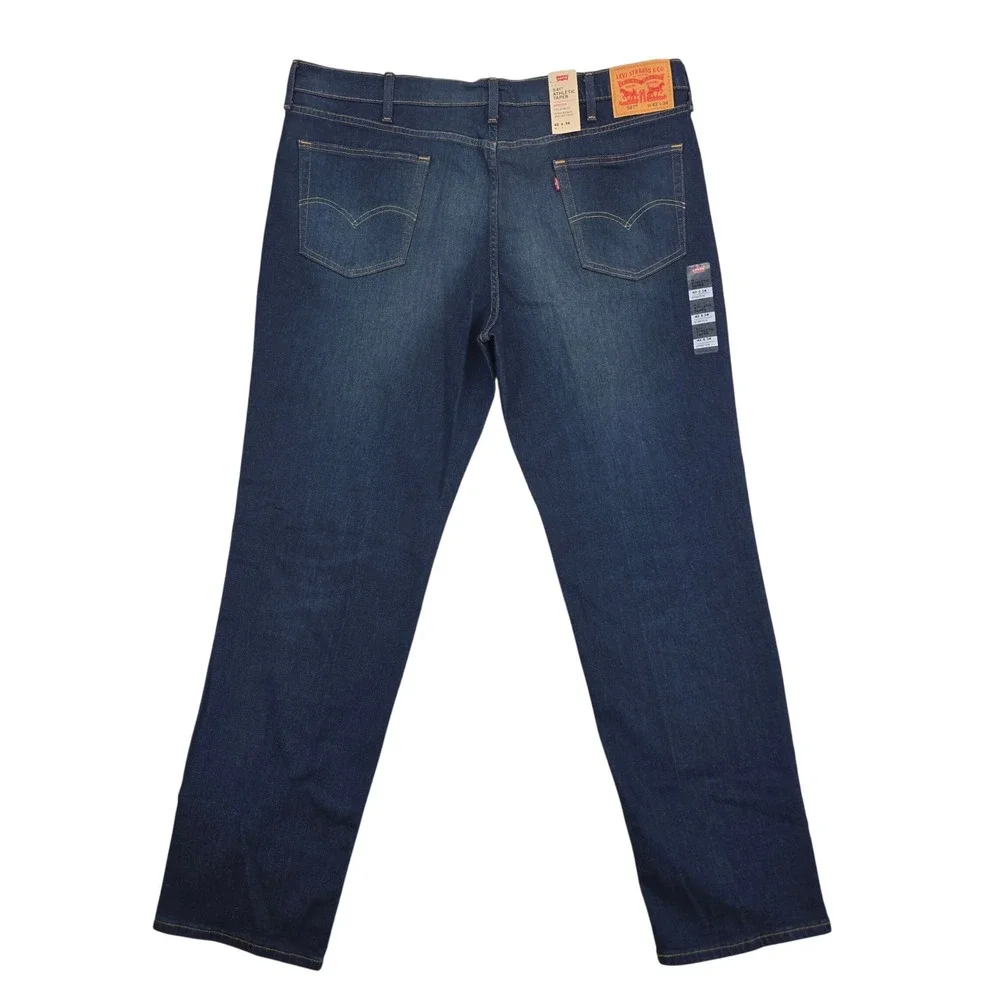 Levi's 541 Athletic Taper Jeans Mens 42x34 Dark Wash Blue Stretch Denim 2-Pack